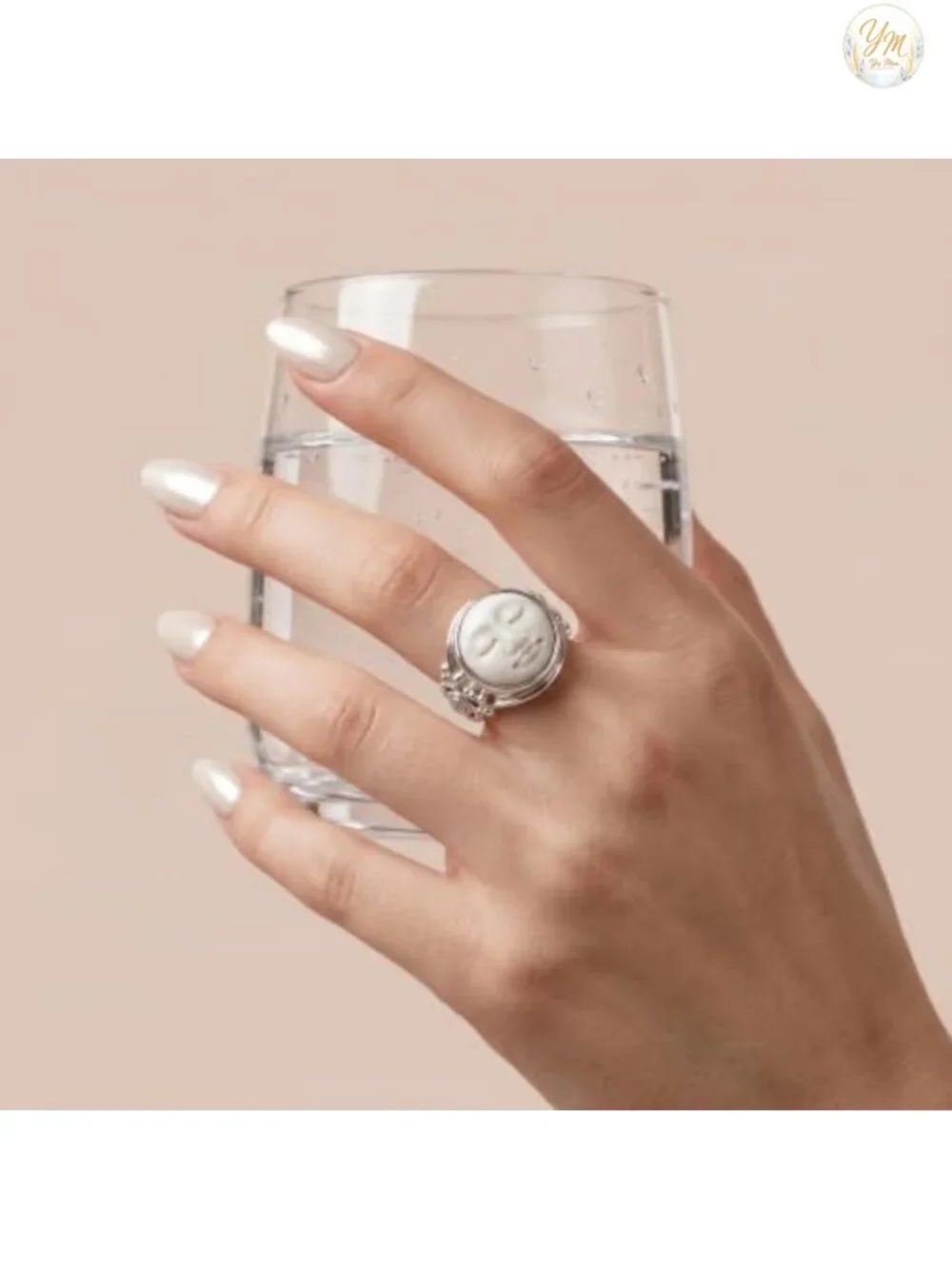 Handmade Sterling Silver Cocktail Ring, Artisan Bone Statement Jewelry